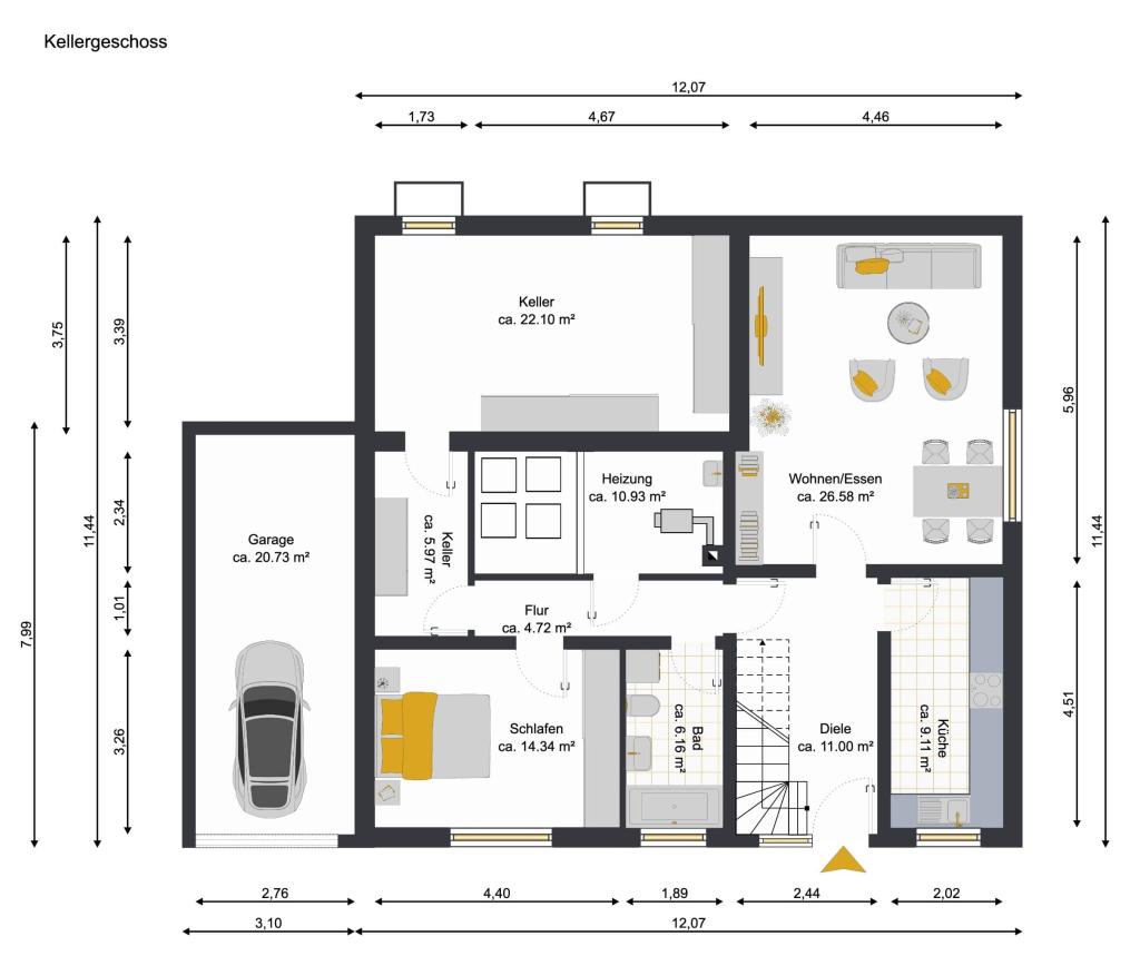 Grundriss Untergeschoss
