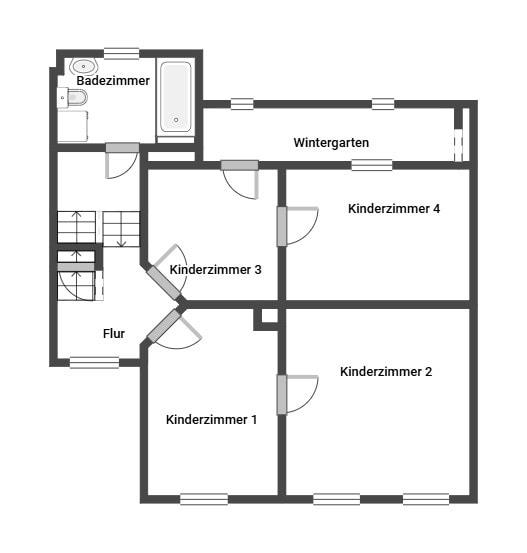 Grundriss 1. Obergeschoss