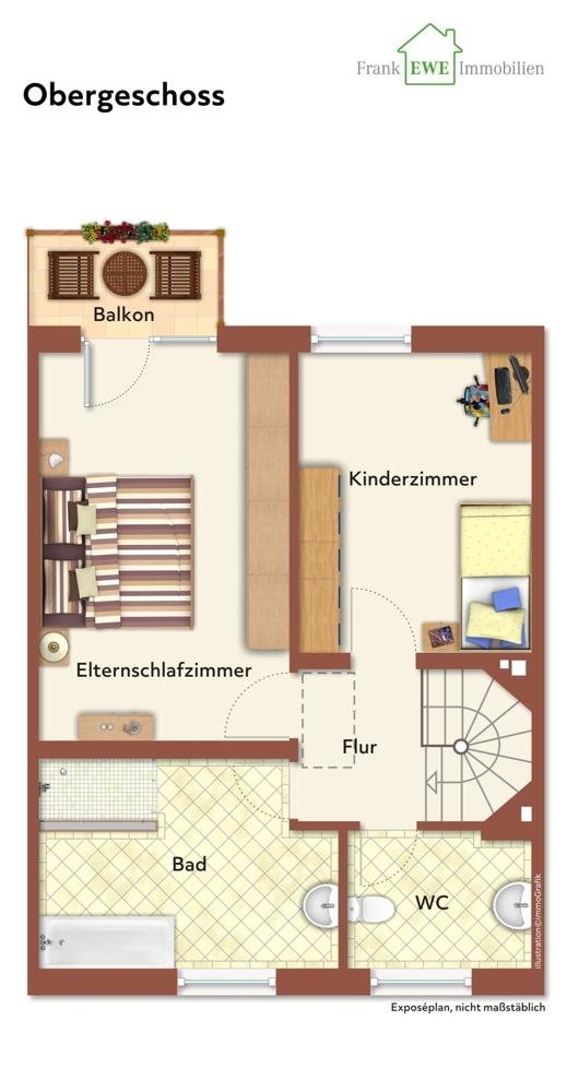 Grundriss OG immoG low, Einfamilienhaus mit Garage zum Kauf in Düsseldorf Benrath, Frank Ewe Immobiienmajkler Düsseldorf Hassels (1)