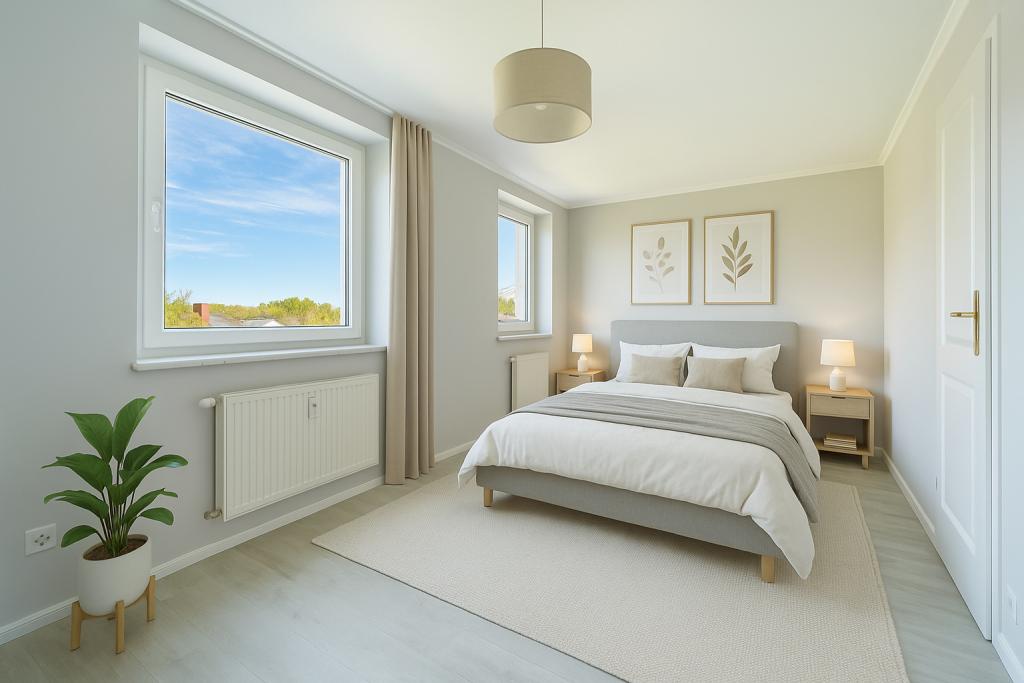 Beispiel-Möblierung / Visualisierung Schlafzimmer
