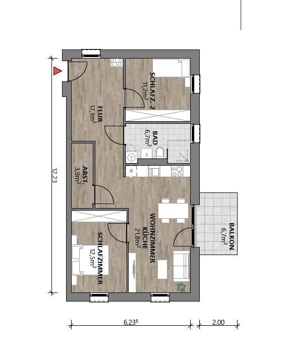 Grundriss Wohnung
