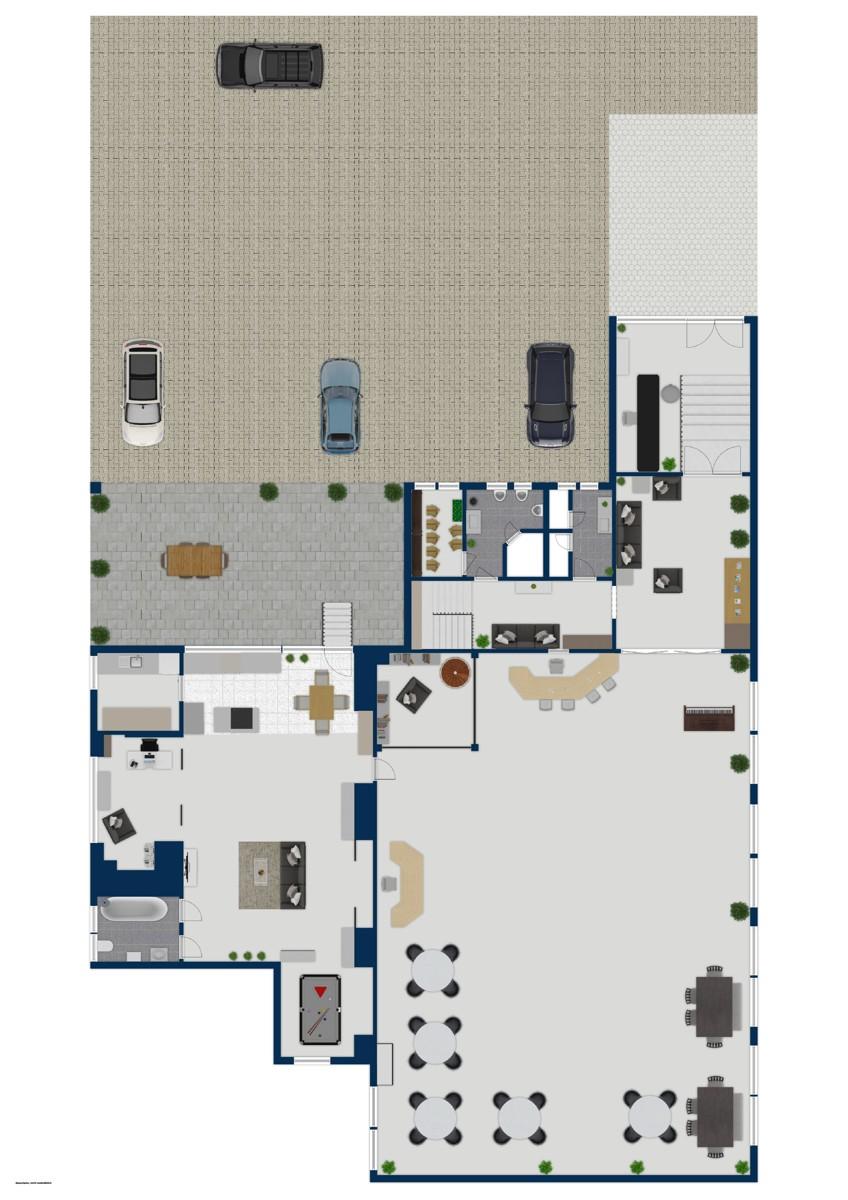 Grundriss mit Außenbereich