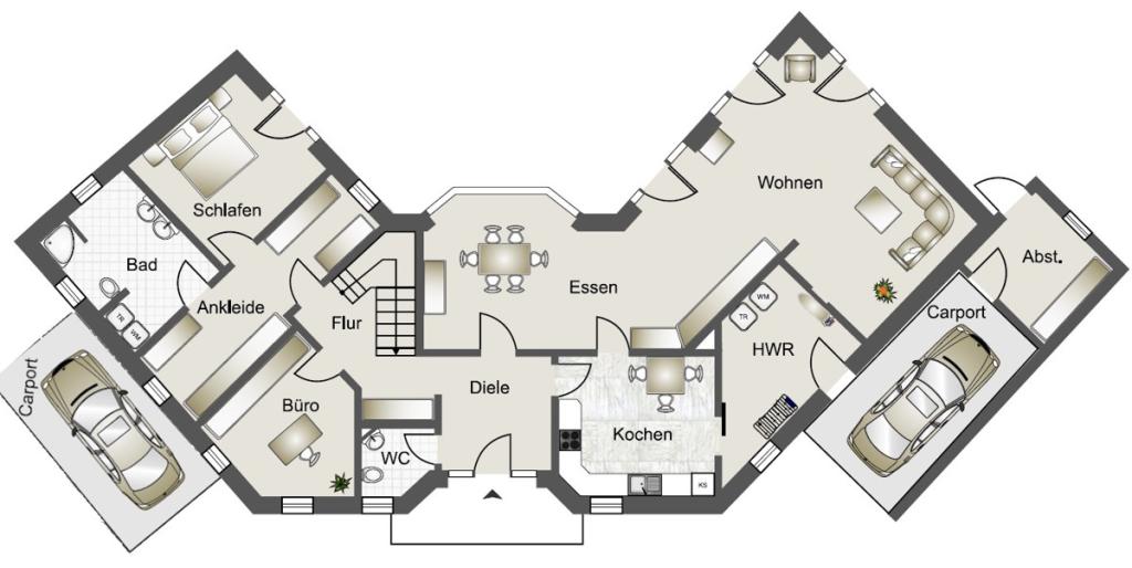 Grundriss_Erdgeschoss mit Carport
