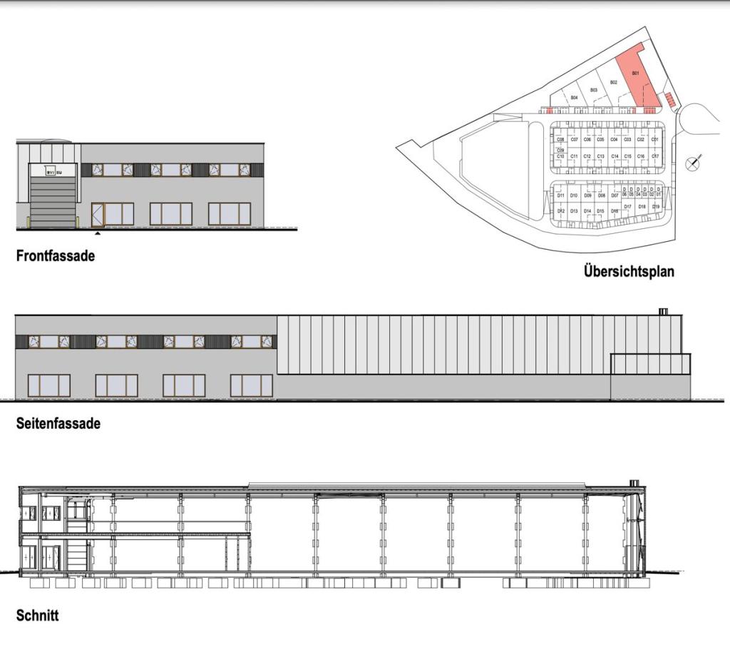 Ansichten und Schnitt