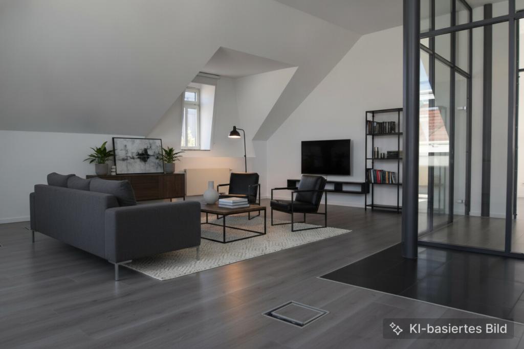 Stilvolle 2-Zimmer-Dachgeschosswohnung mit Loftcharakter in zentraler Lage von Dreieich-Sprendlingen - Photo 1
