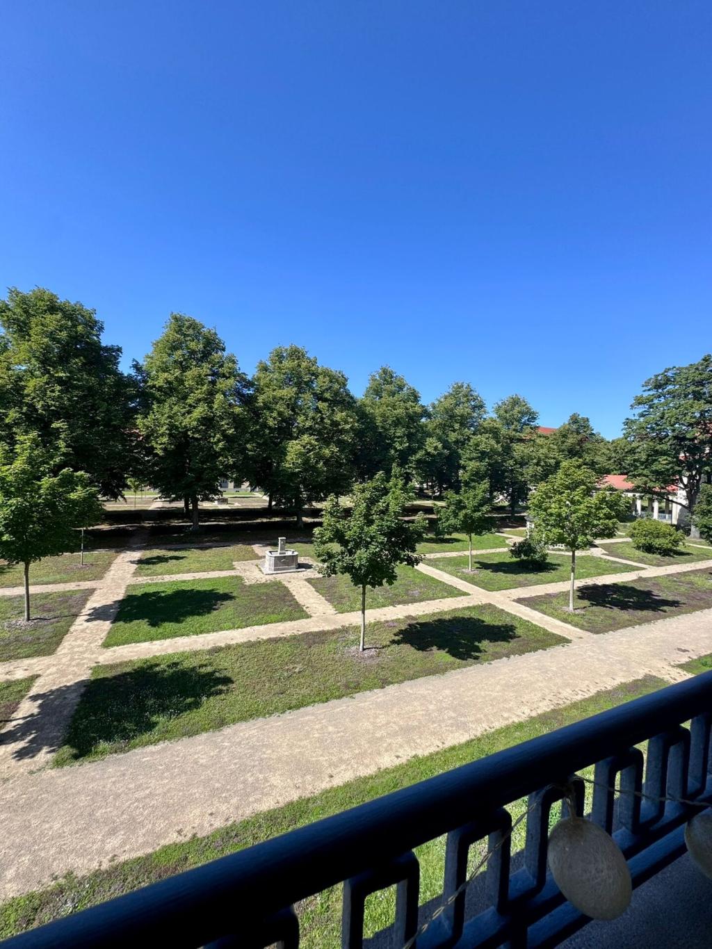 Blick von Loggia in Park