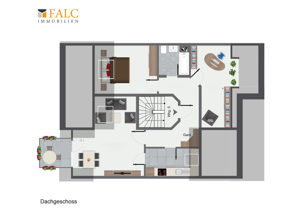 3-Zimmer-Dachgeschosswohnung mit Süd-Balkon ,Einbauküche und optionaler Garage - Foto 2
