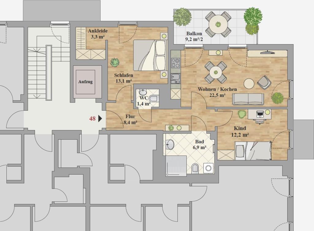 ERSTBEZUG - 3,0-ZIMMER WOHNUNG - Foto 5