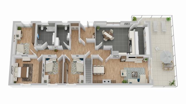 Grundriss Hauptwohnung