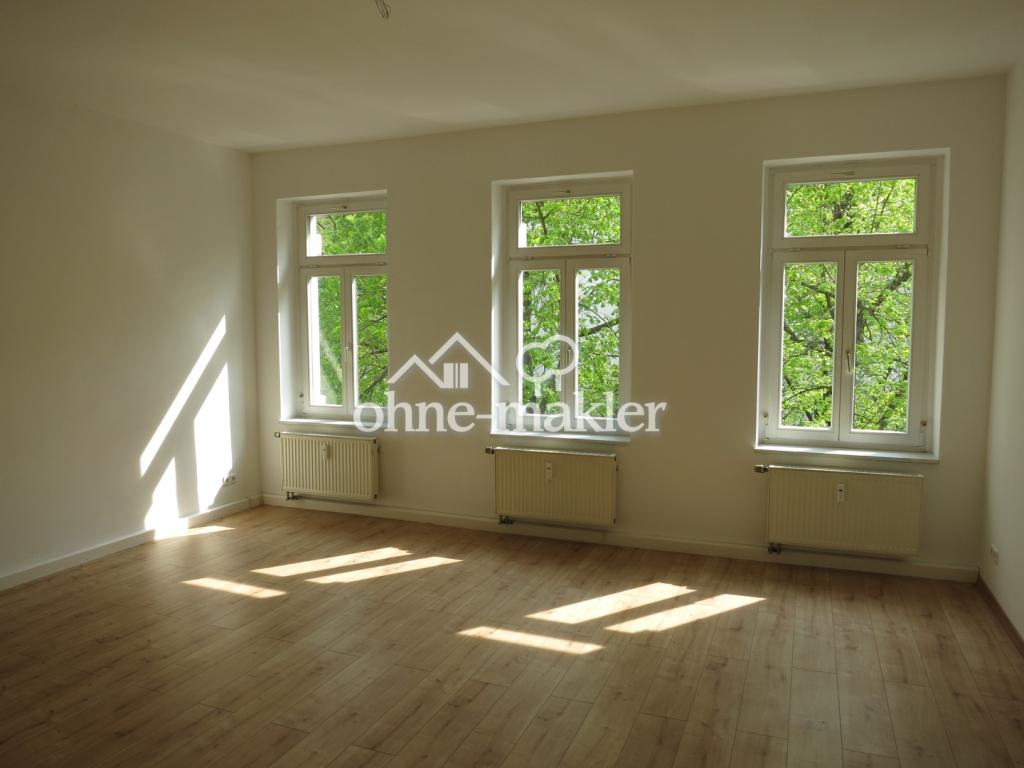 Wohnen in SCHLEUßIG: 2-Zimmer-Wohnung mit großem Balkon, Landhausdiele und Hofgarten - Foto 1