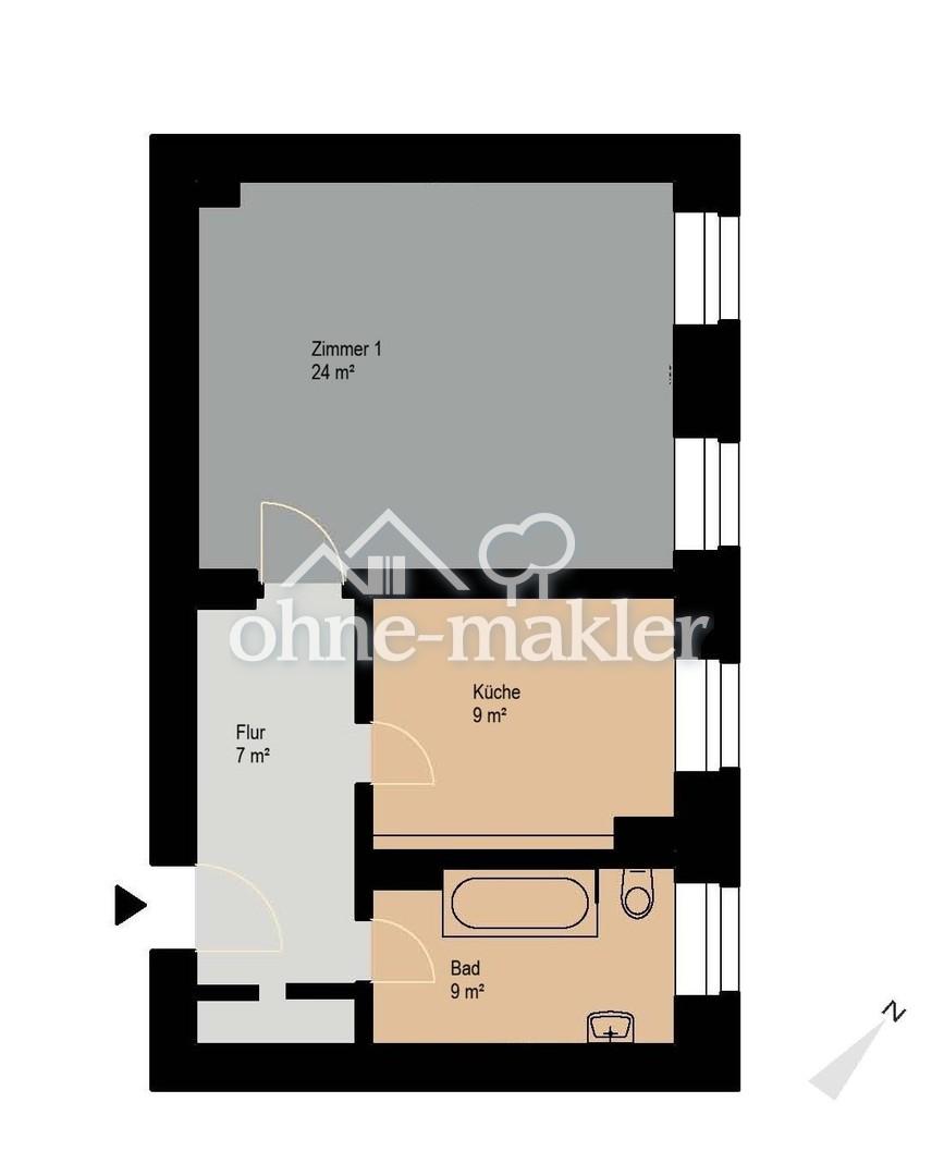 Frisch sanierte Einzimmerwohnung in Friedrichshain - Photo 2