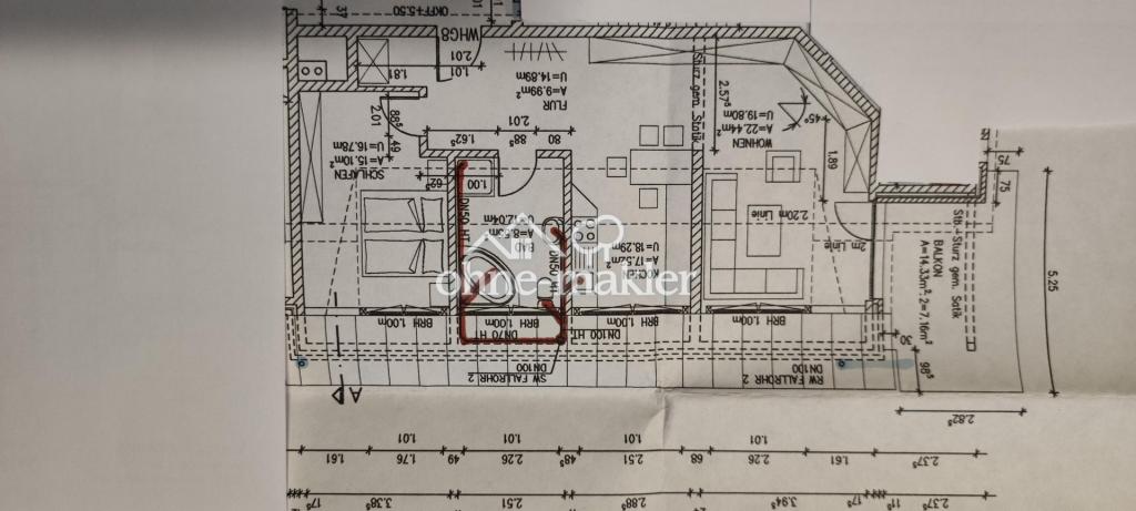 Grundriss der DG-Wohnung