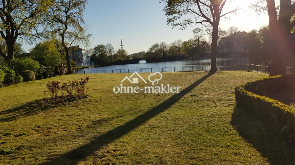 JOKER : 2 Zi. möbliert direkt an der Alster mit Garten Süd-West - BLICK auf den FEENTEICH - Foto 4
