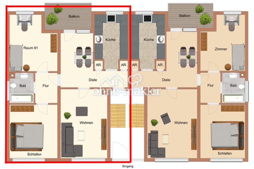 3,5 Zimmer, Küche, Bad in Rennerod - Foto 4