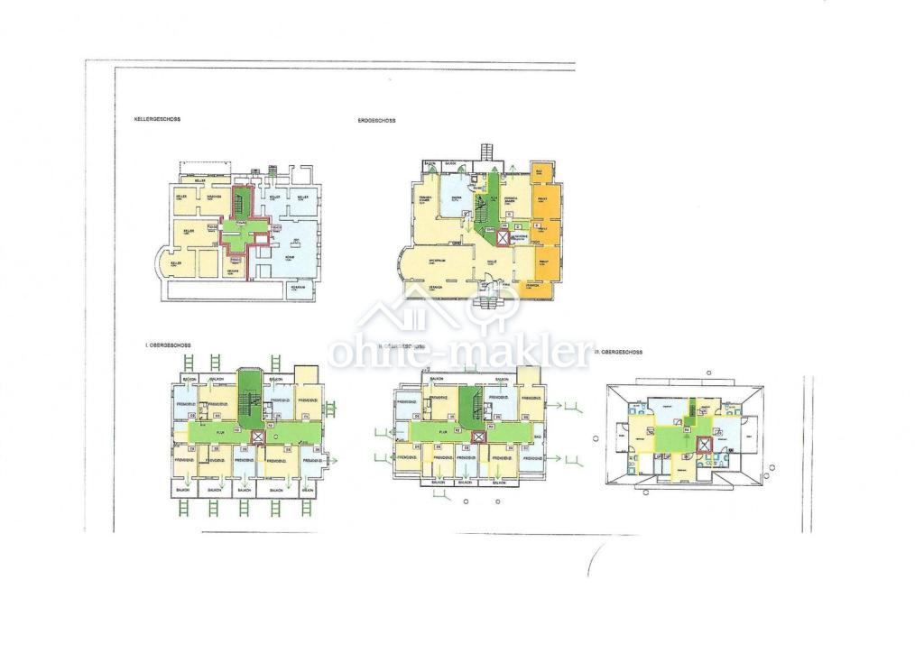 Grundrisse des Hauses 