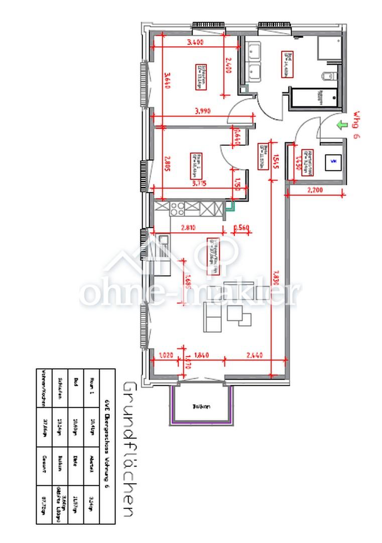 3-Zimmer-1. OG-Wohnung mit Balkon, zentrale Lage - Photo 3
