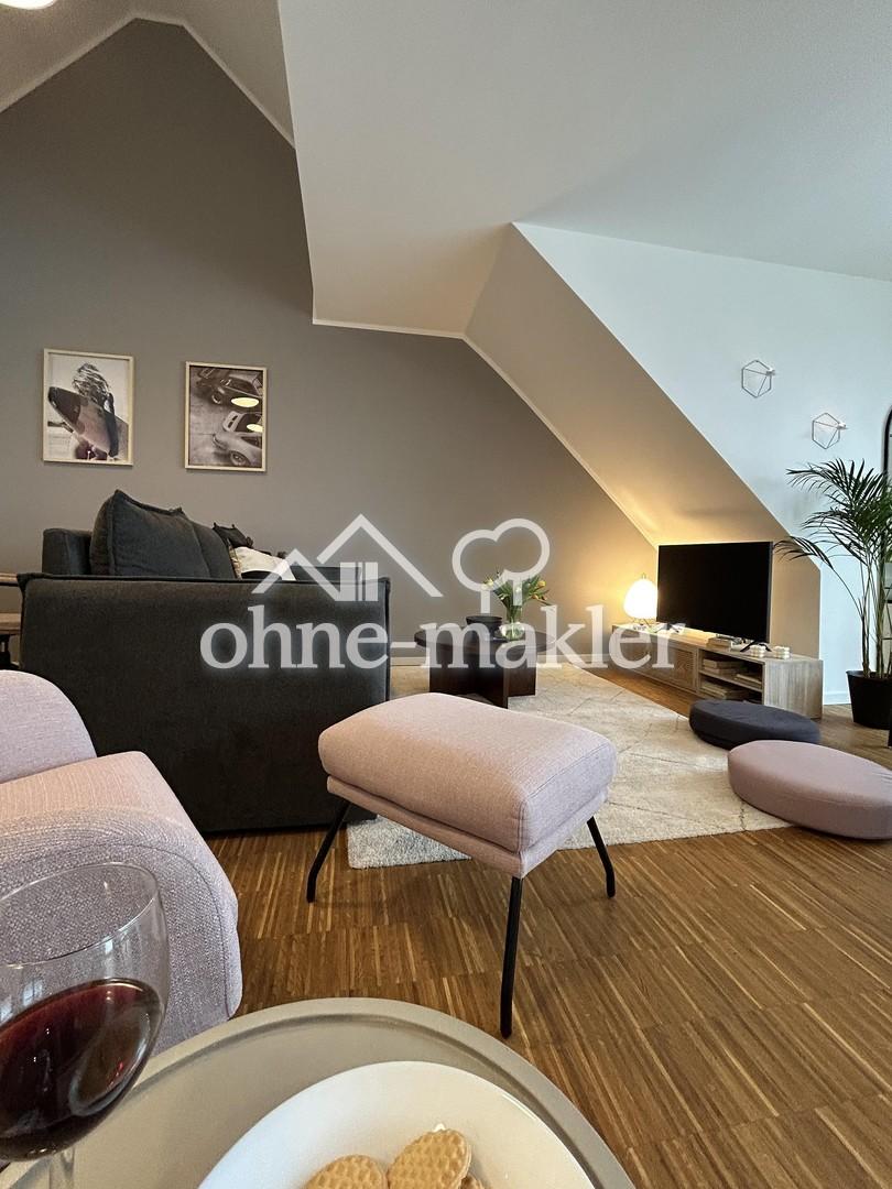 Neubau-gehobene 2-Zimmer Dachgeschosswohnung in Hainholz möbliert - Foto 2