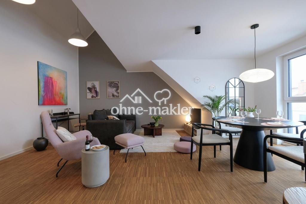 Neubau-gehobene 2-Zimmer Dachgeschosswohnung in Hainholz möbliert - Foto 3