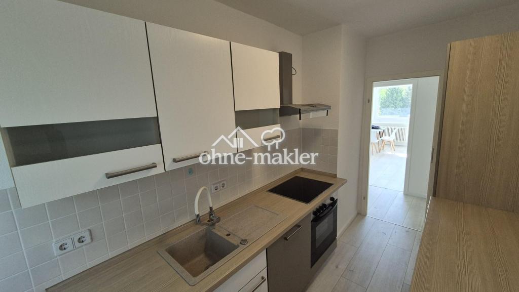 grün, ruhig, hell, 2-Zimmer, Westbalkon, Einbauküche, Wannenbad - Foto 4
