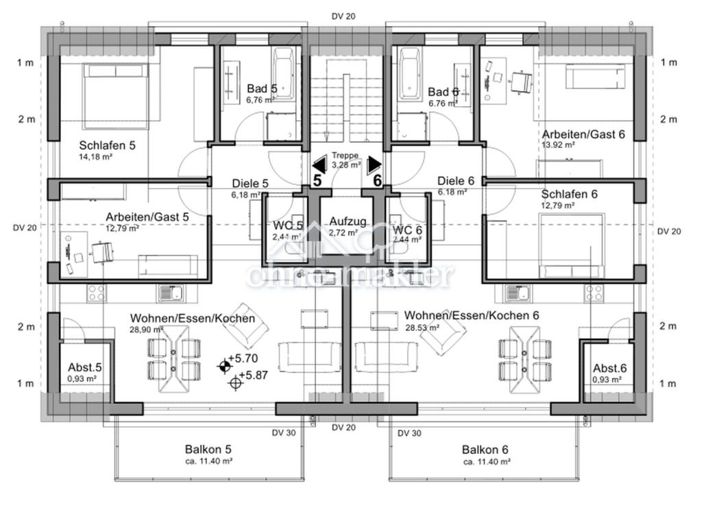 Meßkirch 3,5 Zimmerwohnungen 75 qm - Foto 5