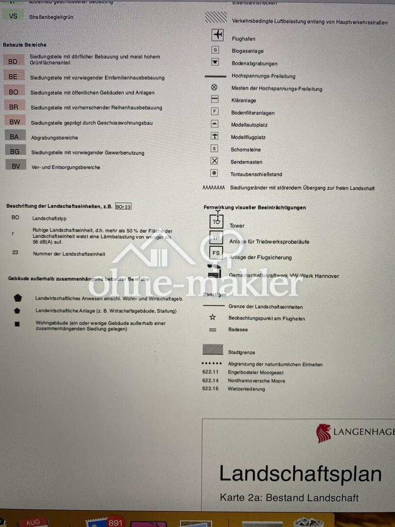 Legende zum Landschaftsplan