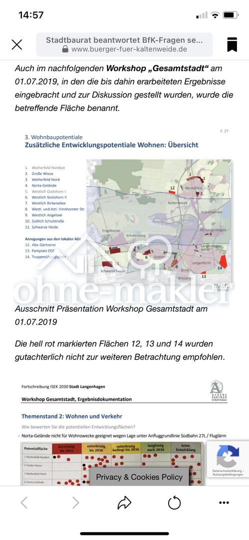 Potenzial und ausgewiesen