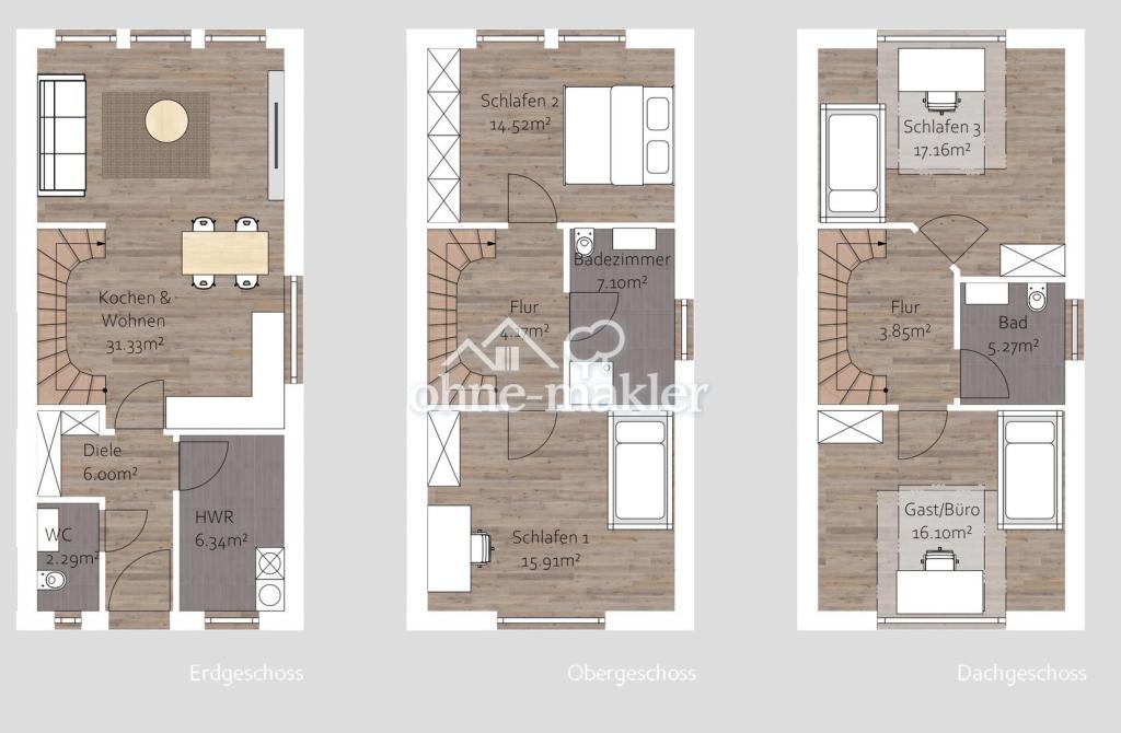 KfW-55 Neubau Doppelhäuser mit 4 Schlafzimmern in TOP Lage - Foto 5