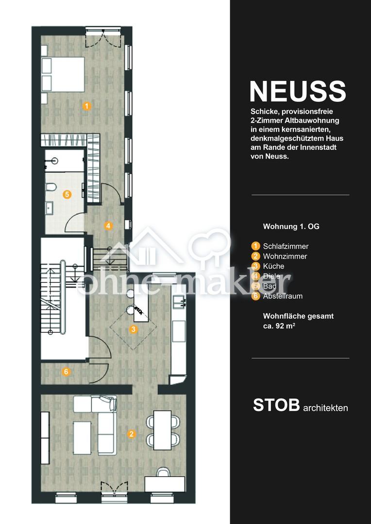 Grundriss, 1.OG, BreiteStr.101