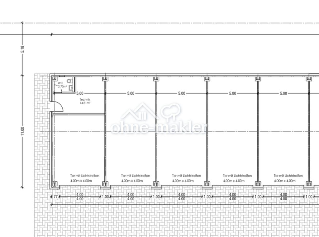 Grundriss Lagerhalle