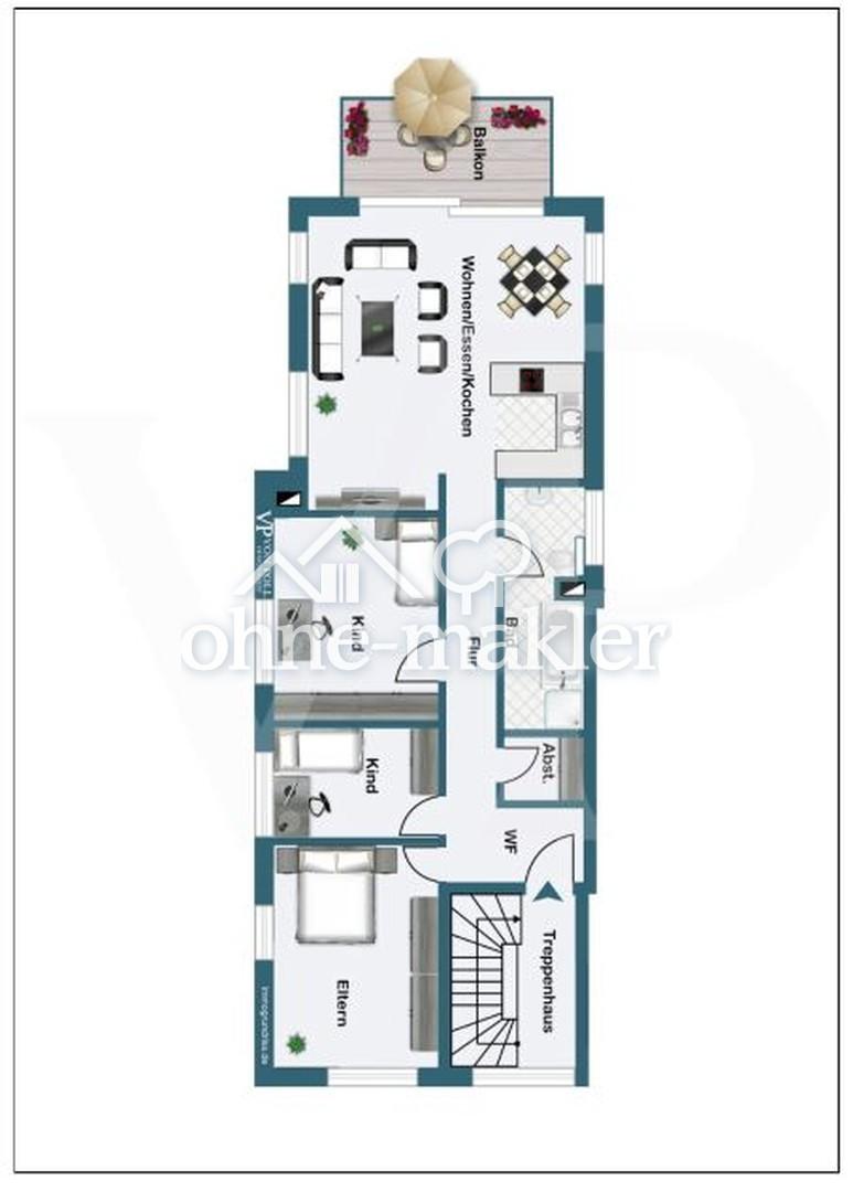 Hochwertige 4‑Zimmer‑Wohnung mit Einbauküche und Balkon – Heilbronn‑Biberach - Foto 5
