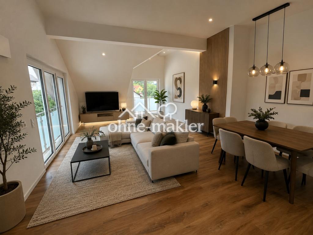 Moderne Neubau-Dachgeschosswohnung mit großem Balkon und lichtdurchflutetem Wohnbereich - Photo 1