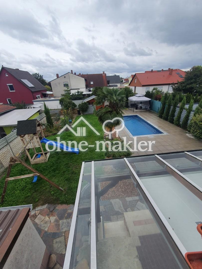 Blick auf Garten 