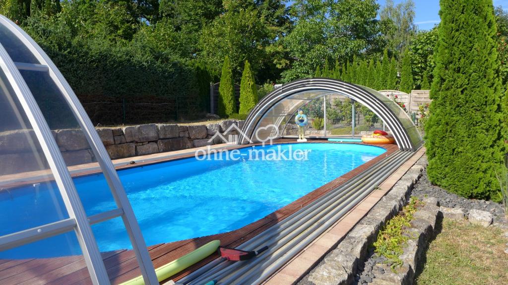 Pool überdacht 10 x 4 m