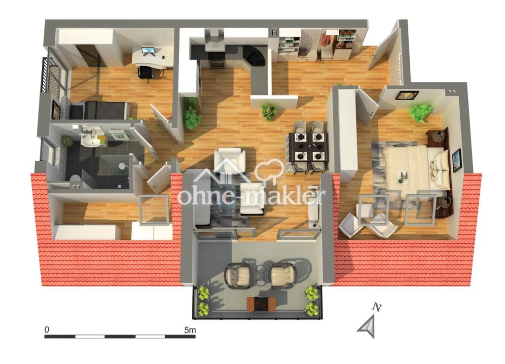 Zuhause heute- Moderner und energieeffizienter Neubau (KfW40) mit 3 Zimmer Wohnung - Foto 4