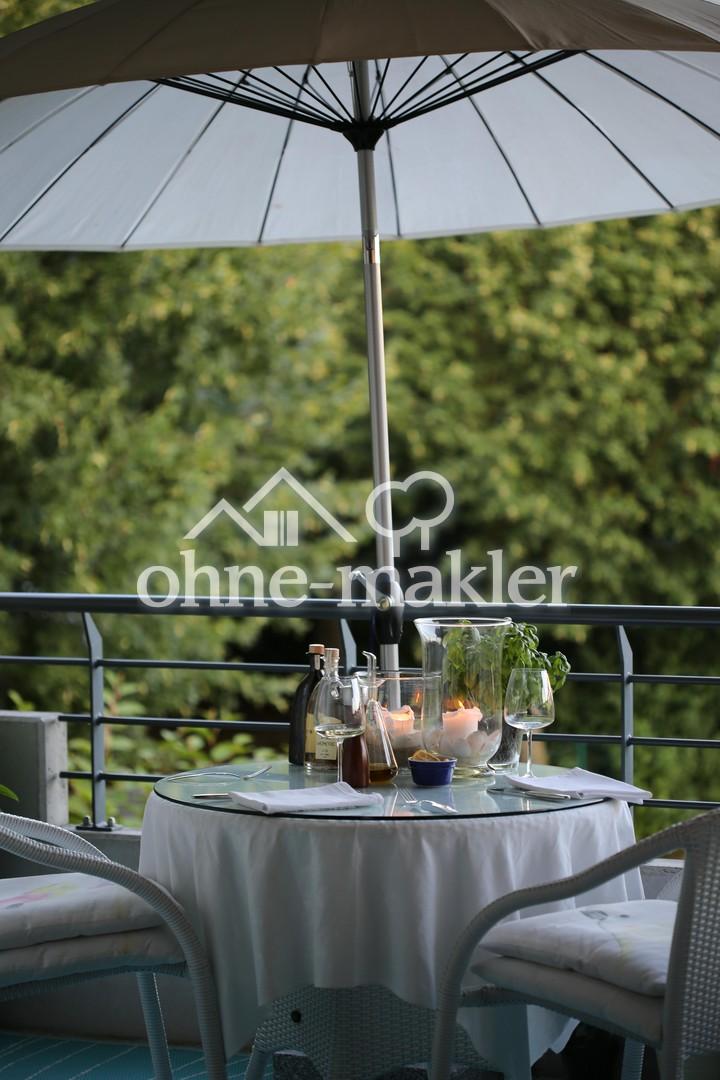 Balkon zum Teich
