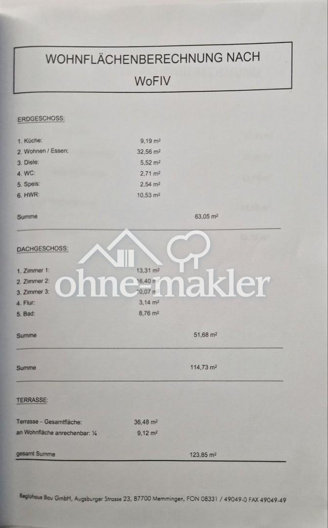 Wohnflächenberechnungsplan