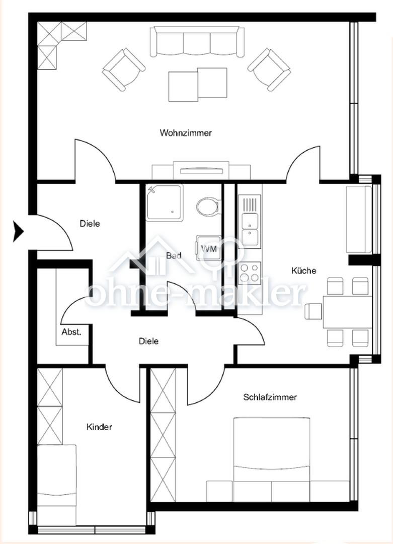 Moderne 3 Zimmer Wohnung in St. Peter - Foto 5