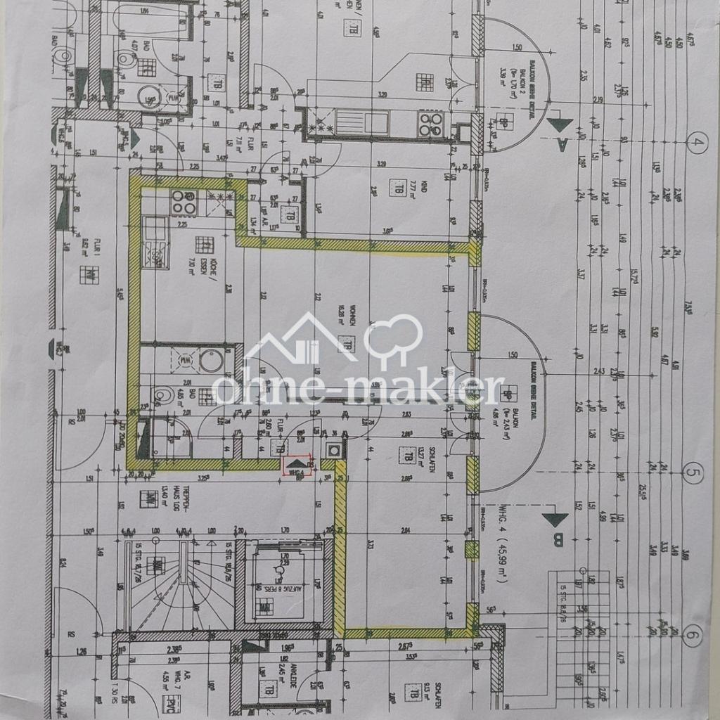 Grundriss der Wohnung