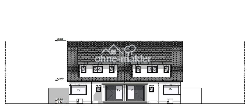 Vorderansicht Planung