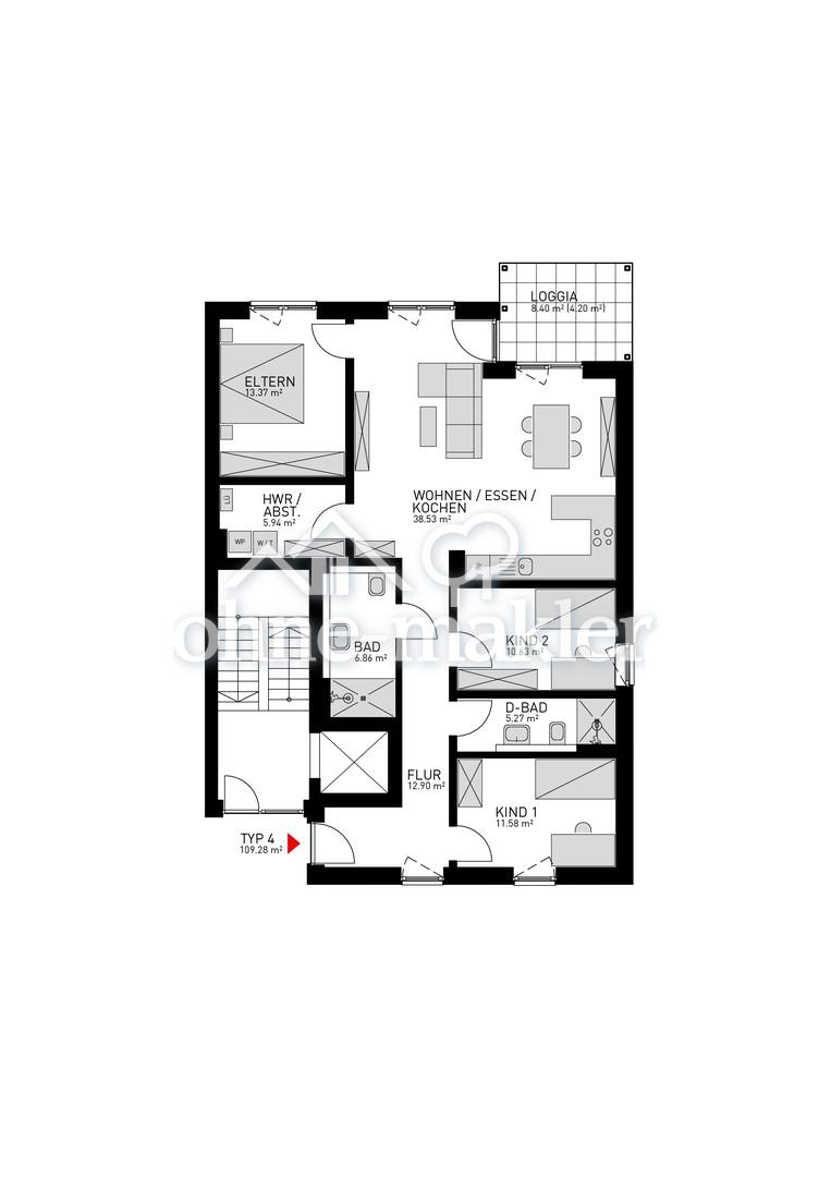 Wohnung Typ 4 - Haus 11c