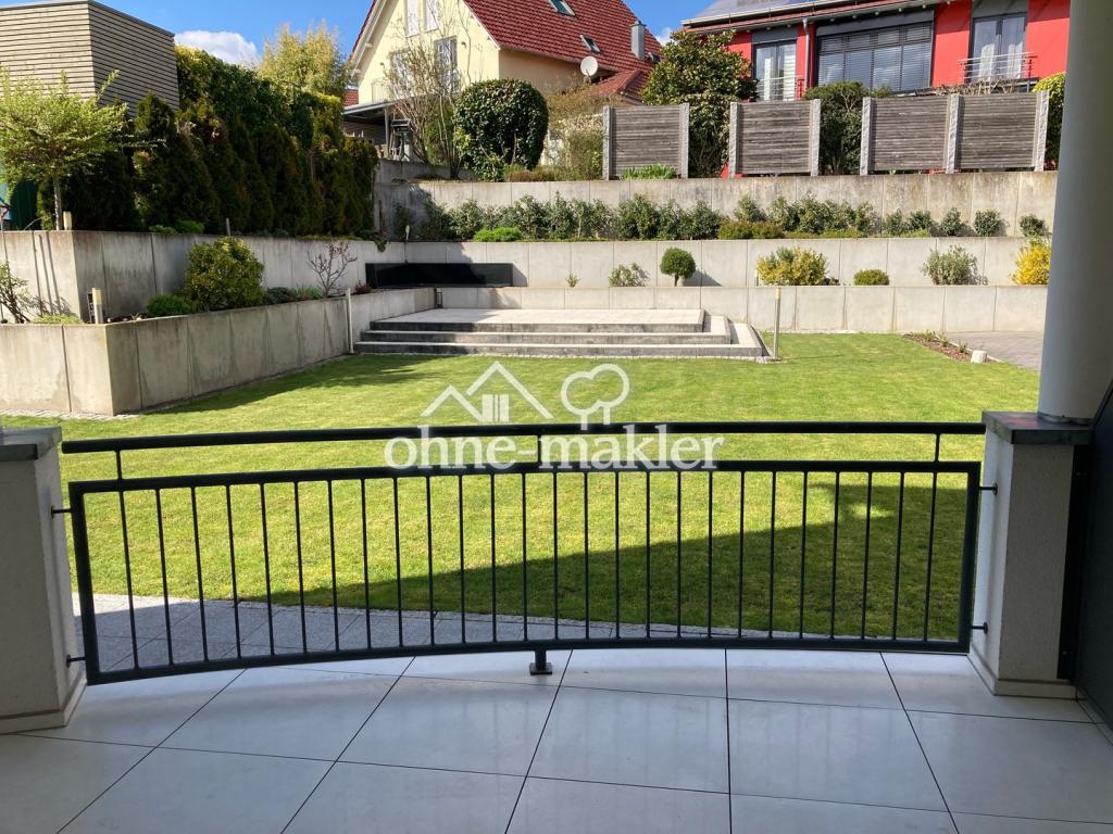 Gartenansicht vom Balkon