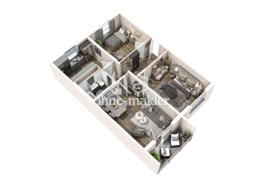 Erstbezug nach Sanierung! 3 Zi.Whg. mit Balkon in Walddrehna - Photo 5