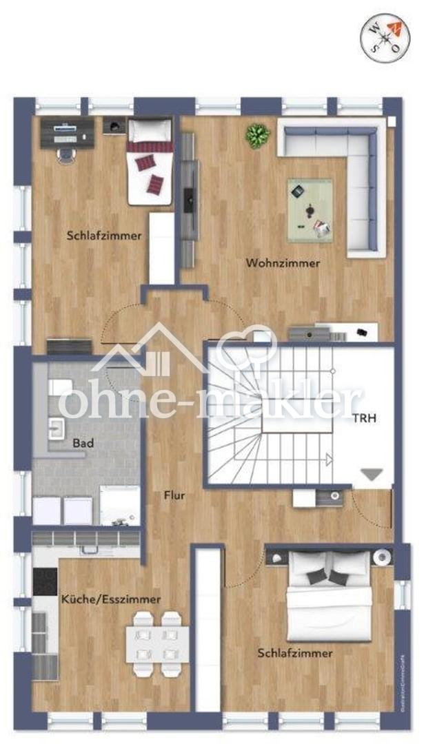 Helle Renovierte 3,5 Zimmerwohnung im Herzen von Obernburg - Foto 5