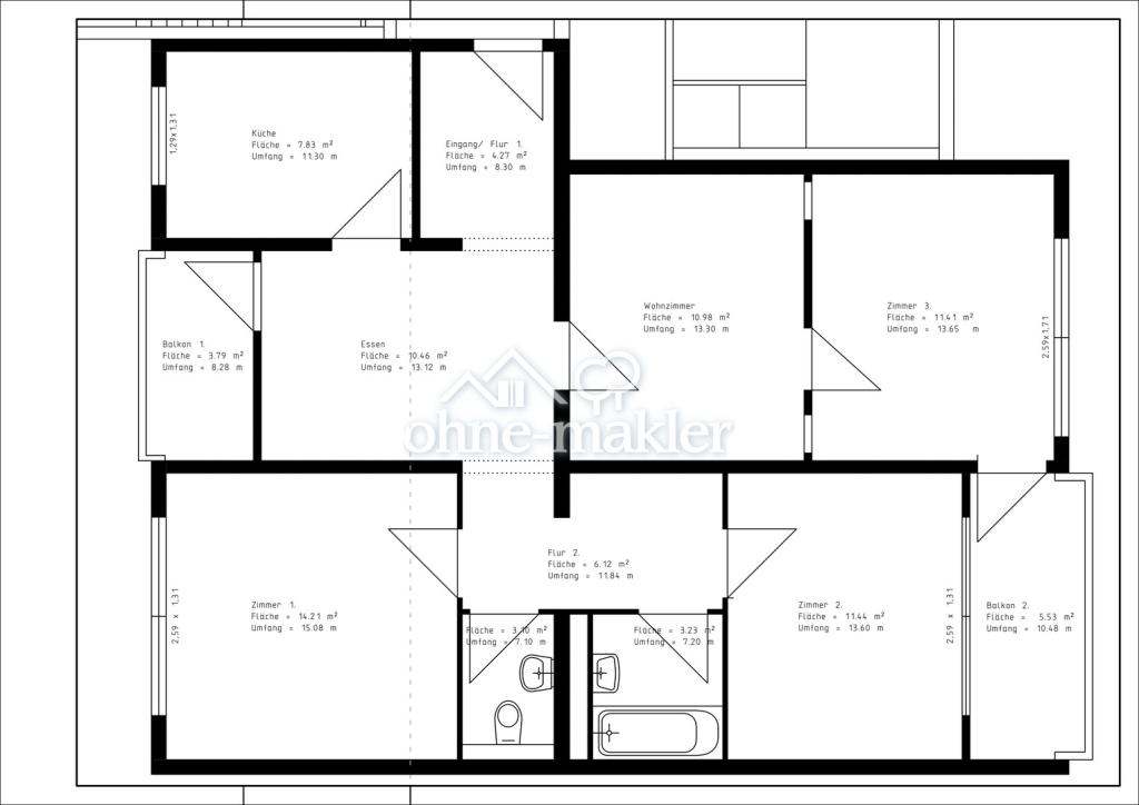 4,5 Zimmer-Wohnung in Darmstadt - Kranichstein - Photo 1