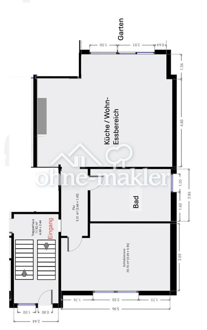 Kernsaniert EG Wohnung mit Garten - Foto 4