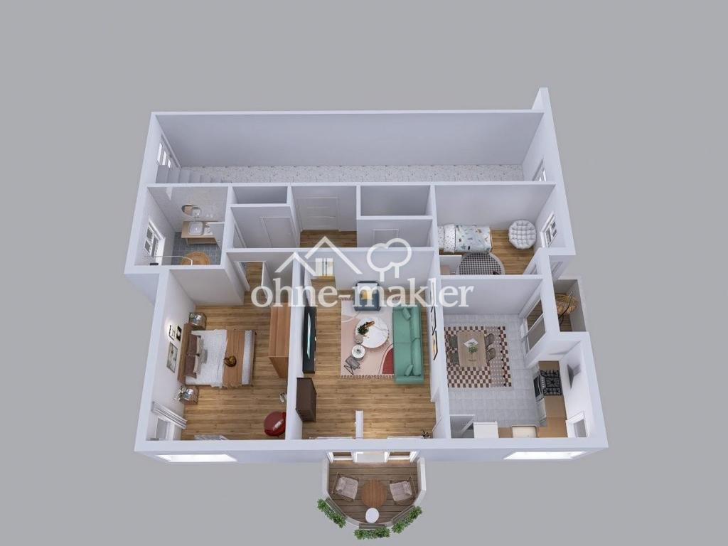 Wohnbeispiel - Grundriss_3D_B