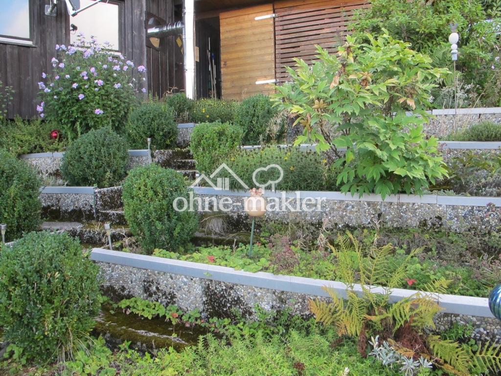 Gartenteil in Stufen angelegt