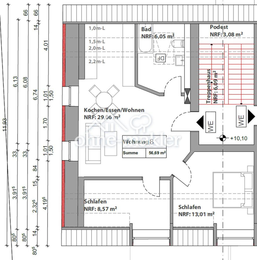 3-Zimmer-Dachgeschosswohnung - Photo 2