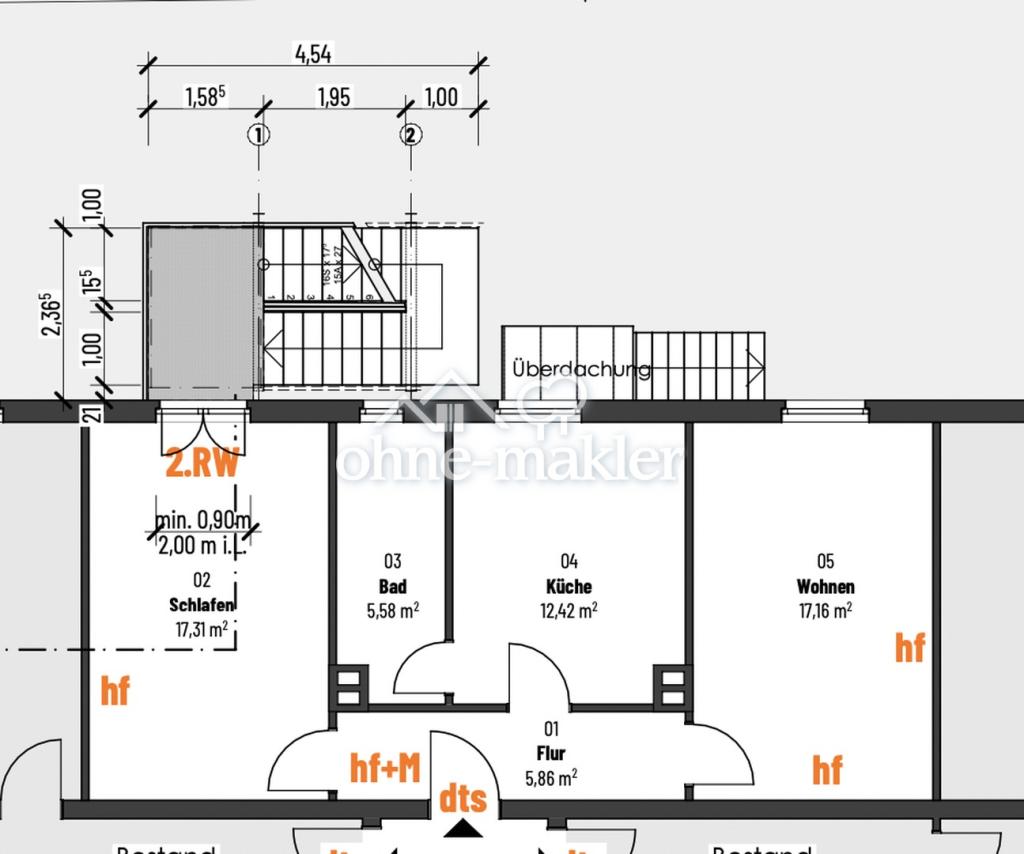 Renovierte 2 Zimmer Wohnung mit Balkon in Wuppertal Elberfeld - Photo 5