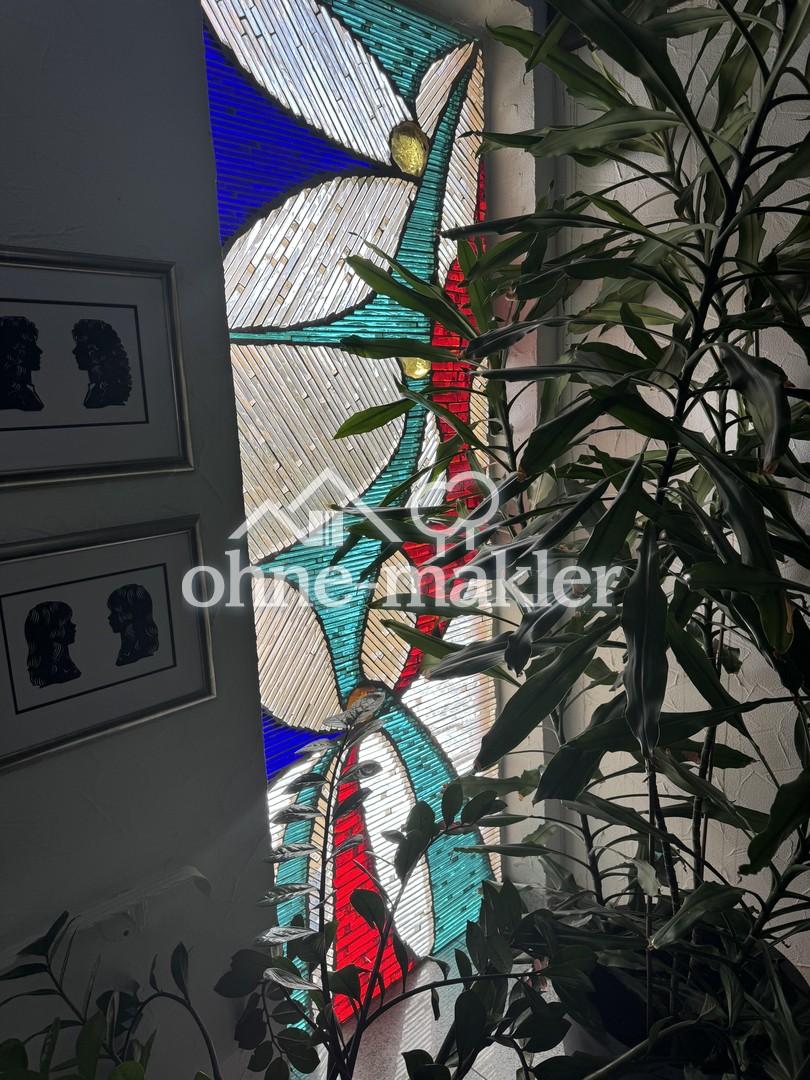 Kunst-Glasbildfenster Wohnzim 